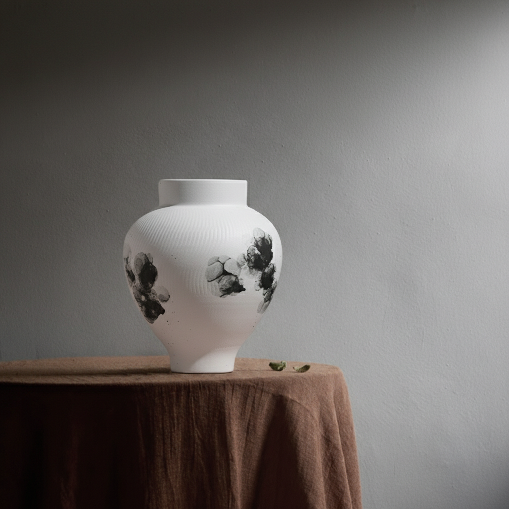 0 | Best west 新日式侘寂风水墨大肚陶瓷花瓶摆件高档家居客厅花器
