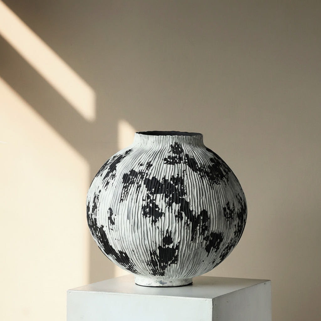 0 | 侘寂风客厅装饰陶瓷花瓶摆件玄关电视柜景德镇插花陶罐轻奢高级感