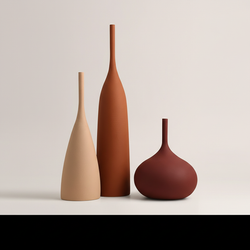 Set of Three Retro Lis Flower Bottles