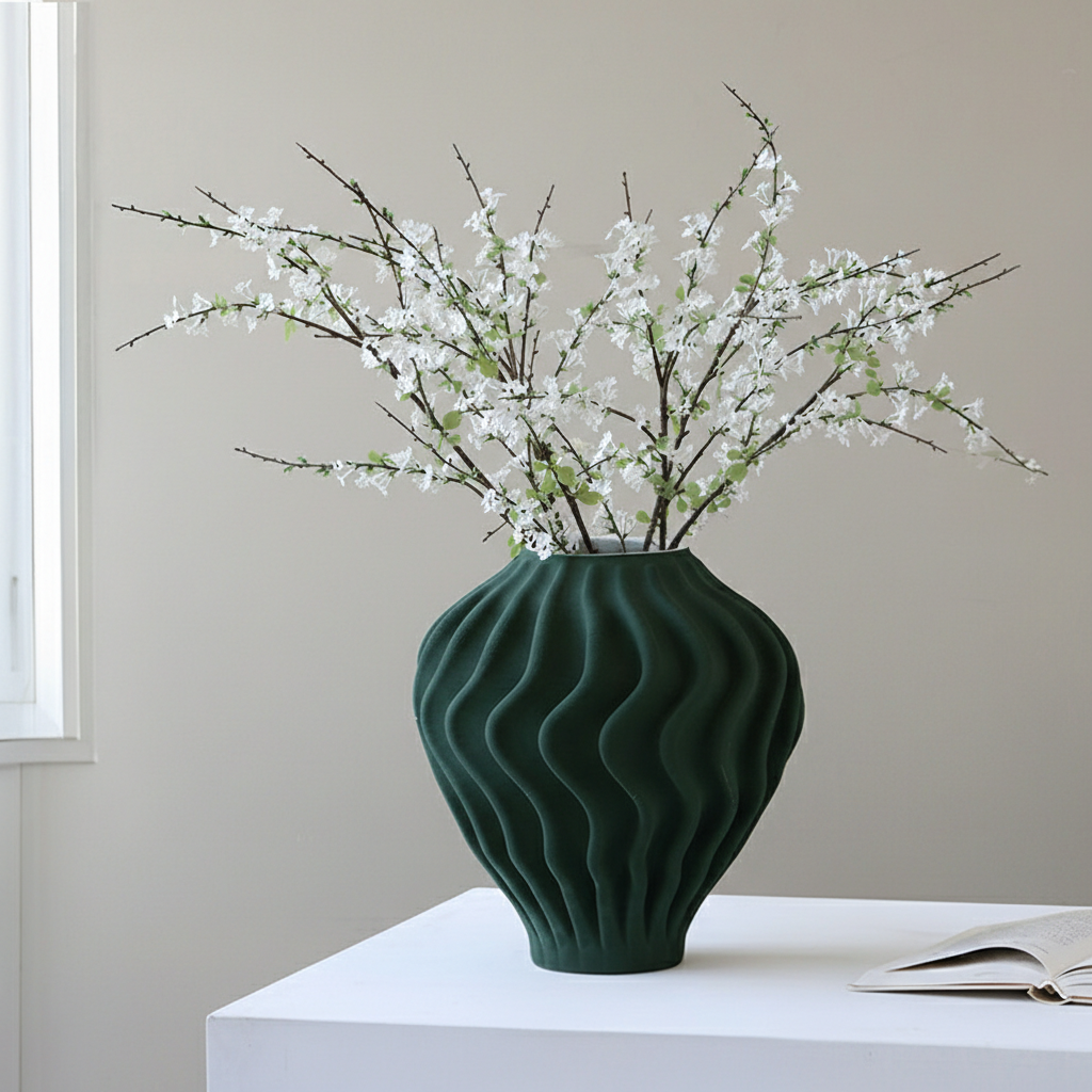 0 | Best west陶瓷花瓶摆件客厅插花景德镇瓷器高级感干花复古玄关餐