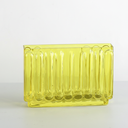 Translucent Cylindrical Yellow Vase YYC-2437