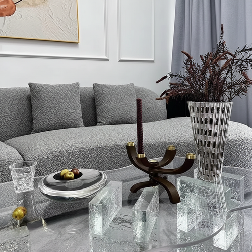 0 | 金属实木烛台蜡烛售楼处餐桌装饰摆件酒店会所民宿木艺木制现代风