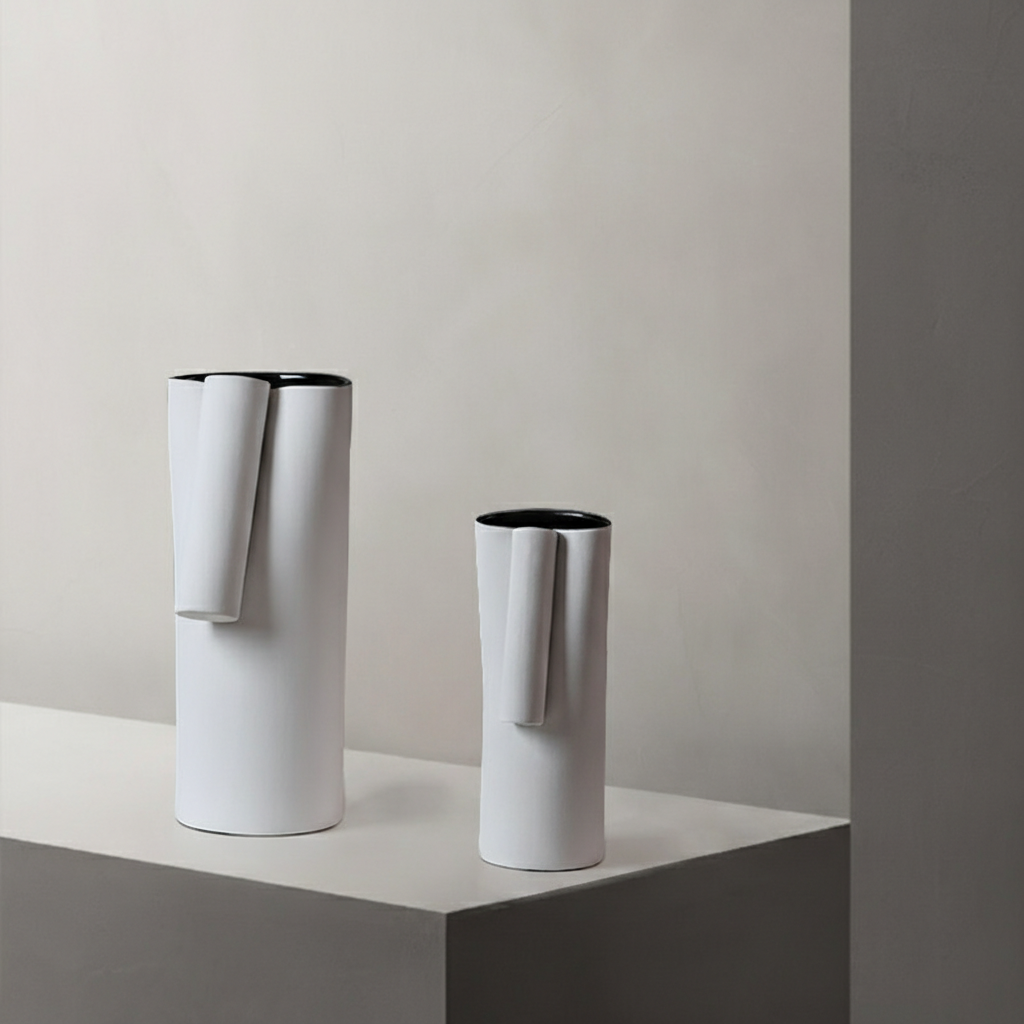 0 | Best west 中古复古棕色摆件花瓶现代陶瓷美式抽象艺术品摆件