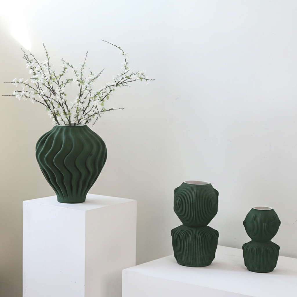 0 | Best west陶瓷花瓶摆件客厅插花景德镇瓷器高级感干花复古玄关餐