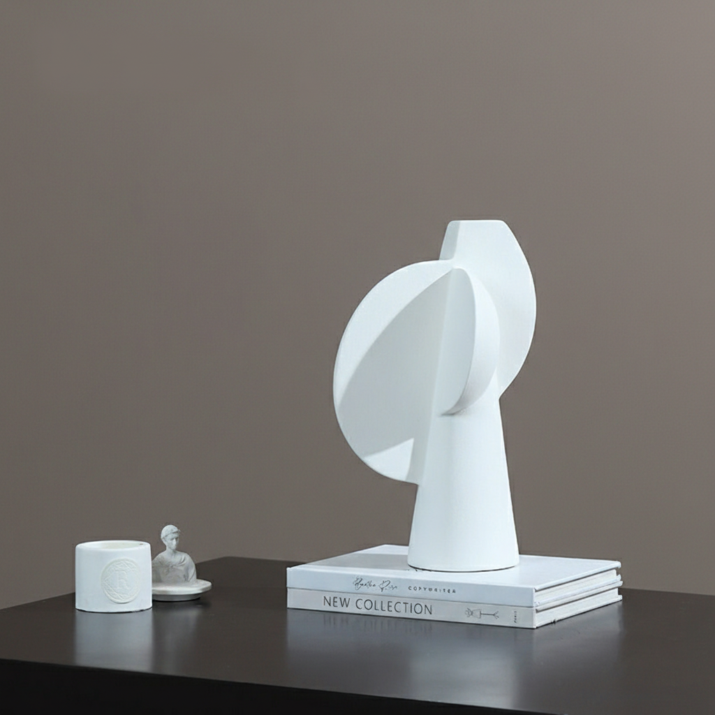 0 | Best west 白色火炬螺旋抽象陶瓷花瓶摆件新中式家居客厅花器陶罐