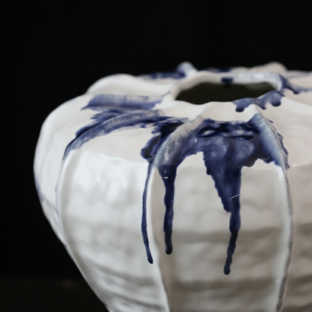 0 | Best west中式花瓶景德镇陶瓷摆件干花水培复古创意大号陶罐侘寂