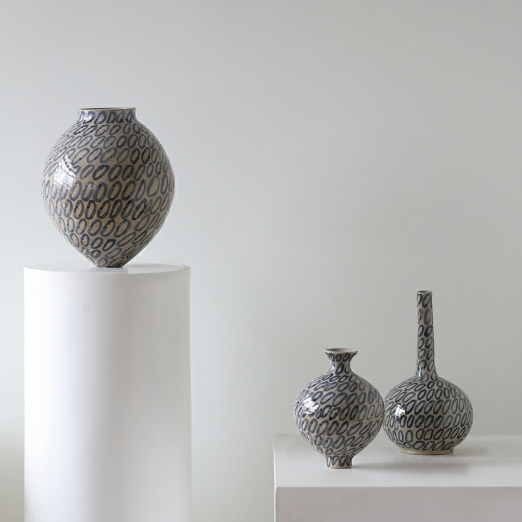 0 | Best west 大丹陶瓷新中式侘寂风花瓶摆件客厅插花陶罐样板装饰品