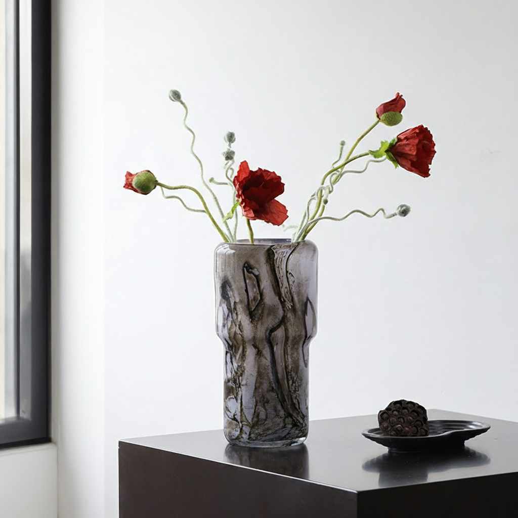 0 | Best west 玻璃花瓶轻奢高级感水养插花创意餐桌百合艺术大口径