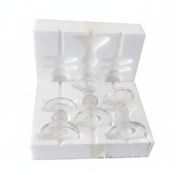 Set of three transparent foam pieces, one set of 12.