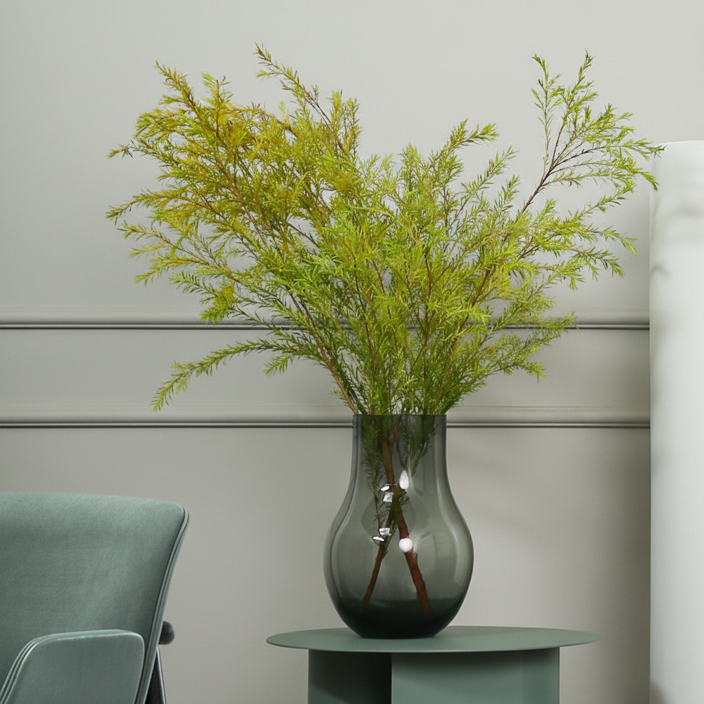 0 | Best west 马醉木高档青灰色葫芦形玻璃花瓶摆件家居装饰品花器