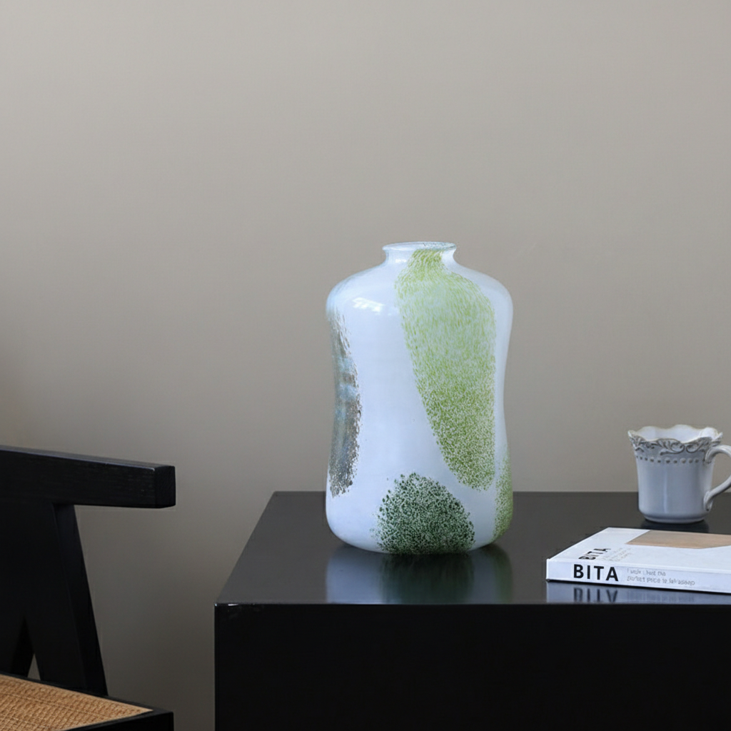 0 | 轻奢高级感玻璃花瓶复古摆件客厅插花艺术感餐桌花器玄关装饰小众