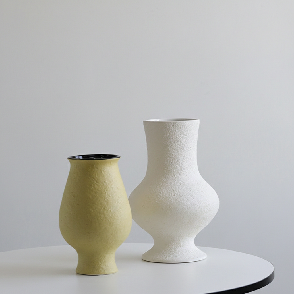 0 | Best west 陶瓷花瓶高级感玄关桌面装饰干花瓶摆件客厅插花大肚瓶