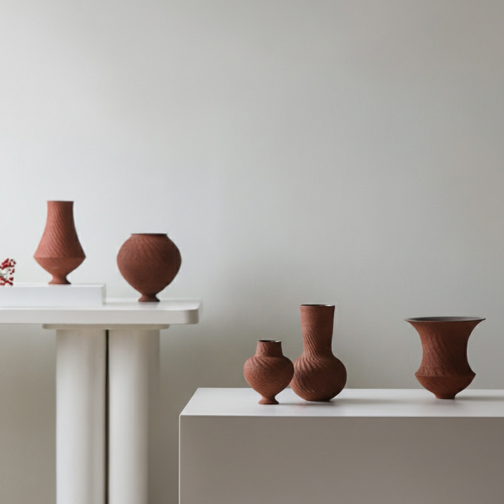 0 | Best west 大丹陶瓷设计师正品花瓶摆件客厅插花瓶新中式粗陶花器