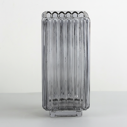 Square Translucent Gray Vase YYC-2438