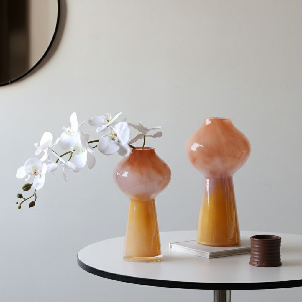 0 | Best west 花瓶摆件客厅插花轻奢高级感玻璃水培插花琉璃创意花器