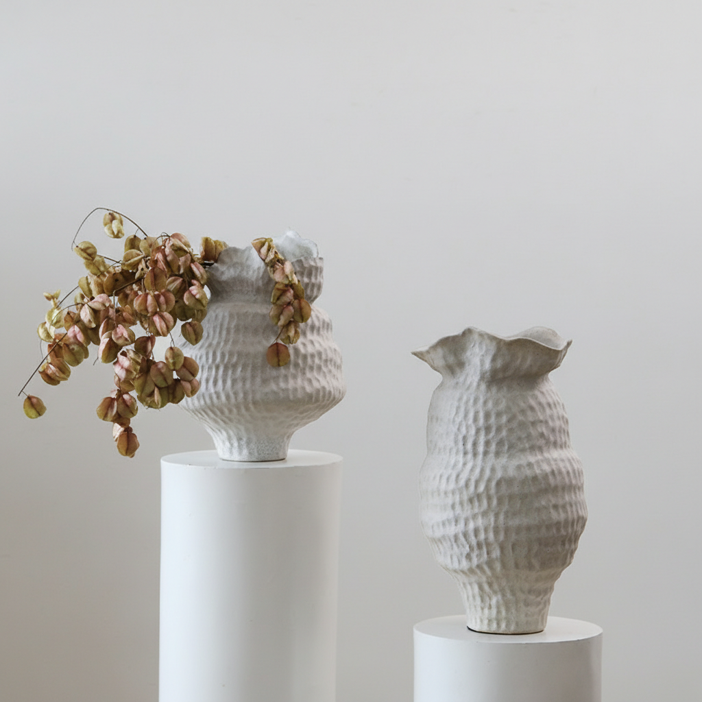 0 | Best west 景德镇陶瓷花瓶摆件高级感复古侘寂风干花插花陶罐创意