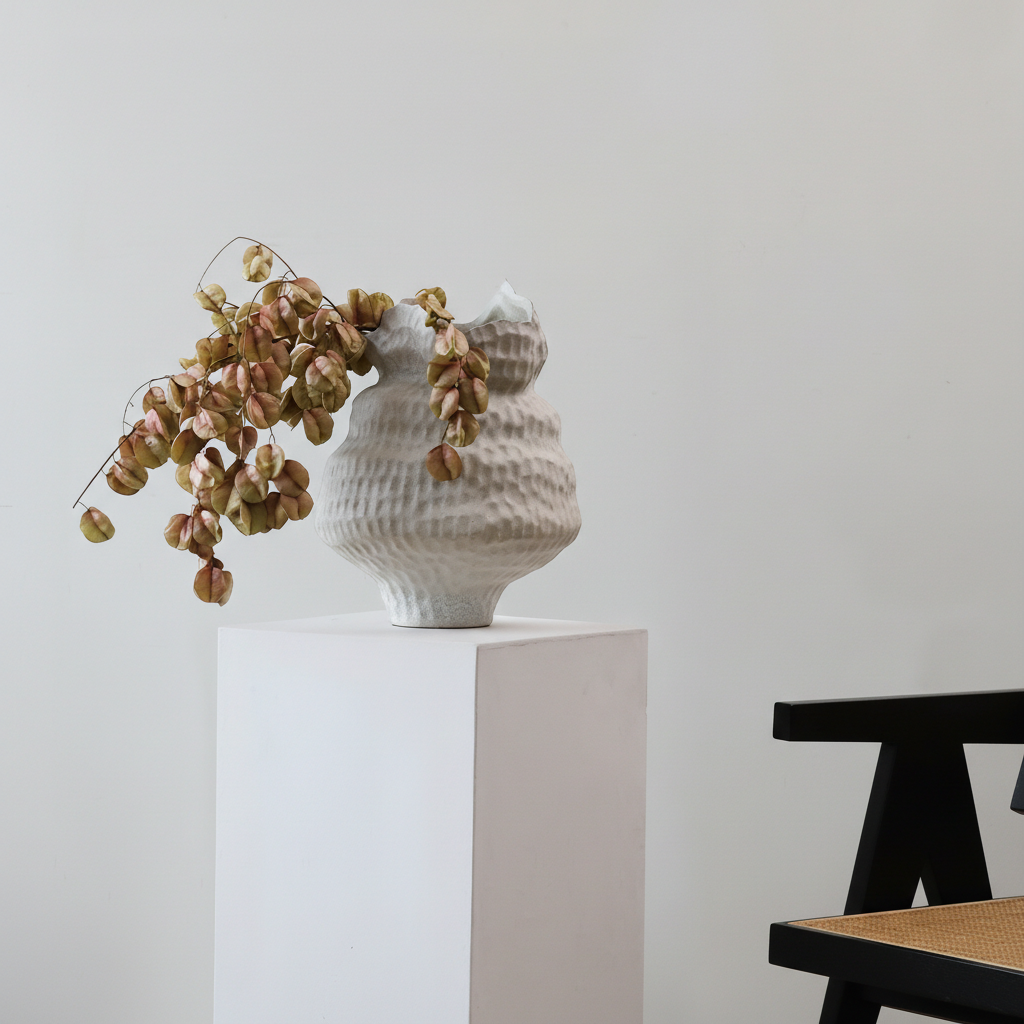 0 | Best west 景德镇陶瓷花瓶摆件高级感复古侘寂风干花插花陶罐创意