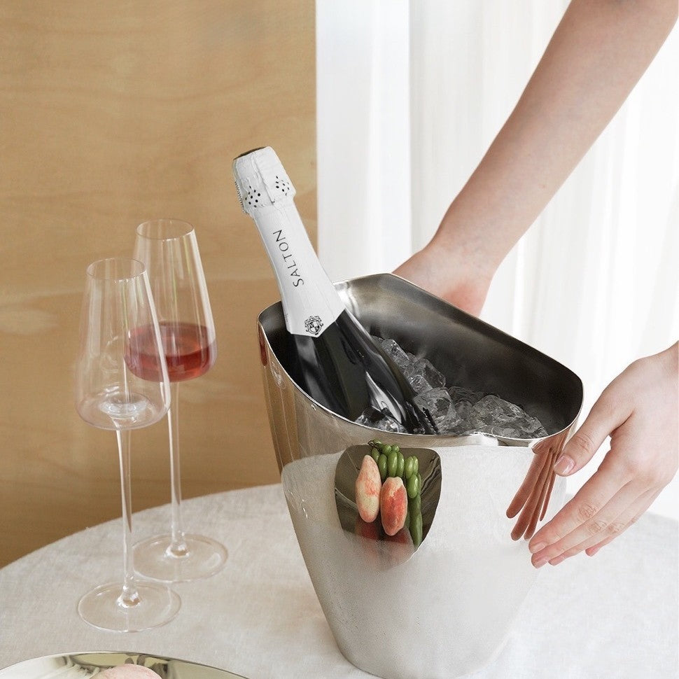 0 | KOMFORTEECH现代极简不锈钢冰桶香槟冰镇桶葡萄酒冰酒桶样板间摆