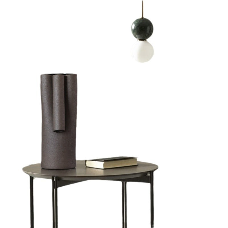 0 | Best west 中古复古棕色摆件花瓶现代陶瓷美式抽象艺术品摆件