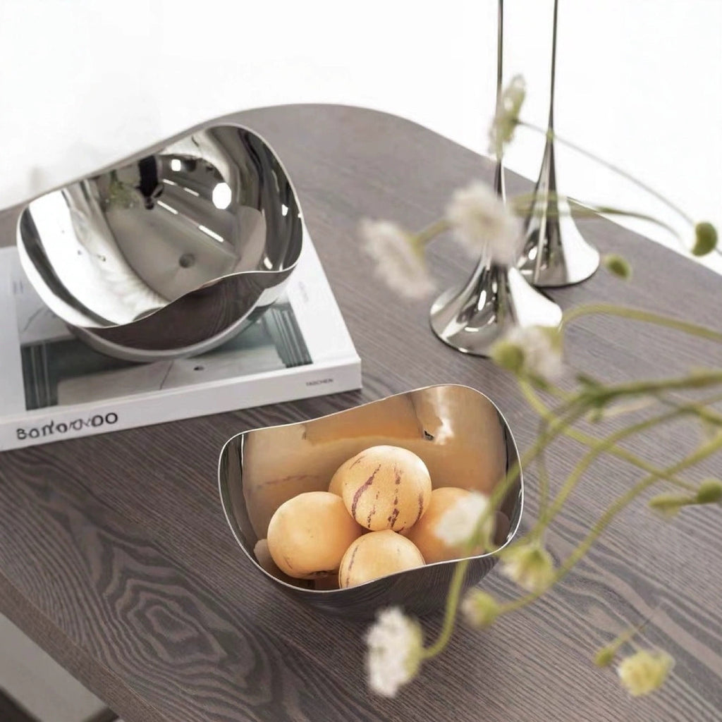 0 | 北欧轻奢不锈钢高档轻奢水果盘果盘家用客厅茶几乔迁新居装饰摆件