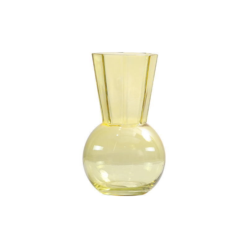 0 | Best west 彩色大肚透明水培玻璃花瓶创意ins家居客厅装饰插花器