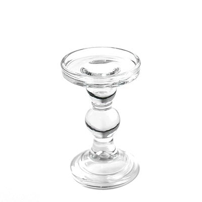 0 | 透明玻璃蜡烛香薰烛台复古欧式罗马柱烛台现代简约蜡台民宿摆件