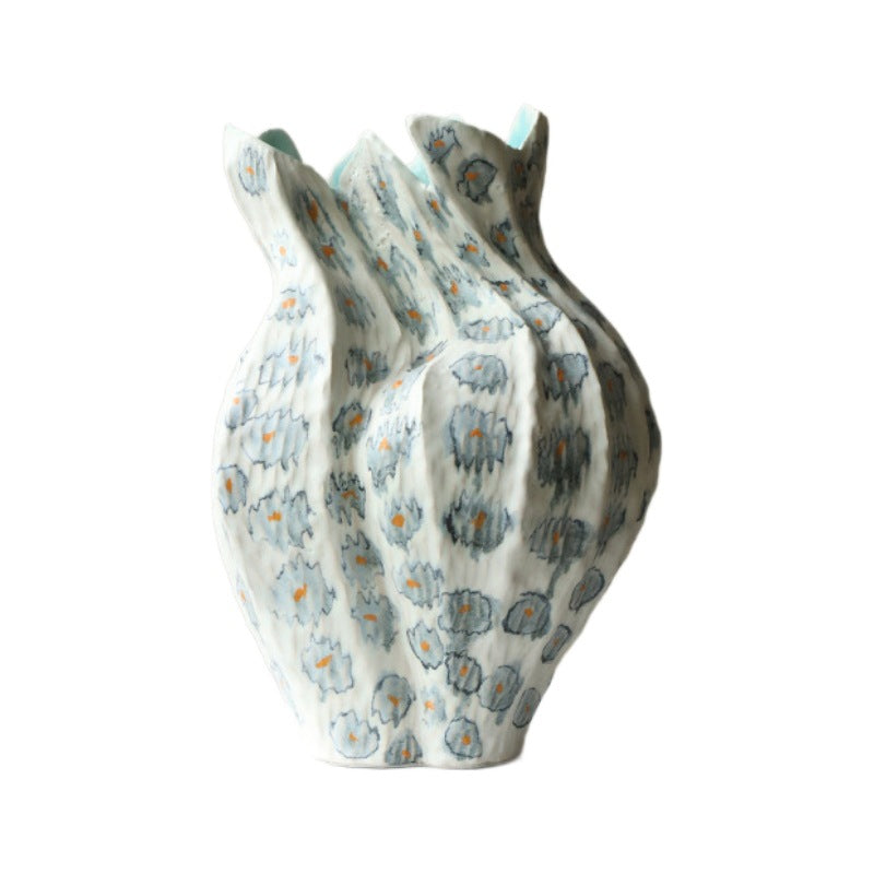 0 | 博西侘寂风花瓶景德镇陶瓷摆件复古设计感小众干花艺术花器大客厅