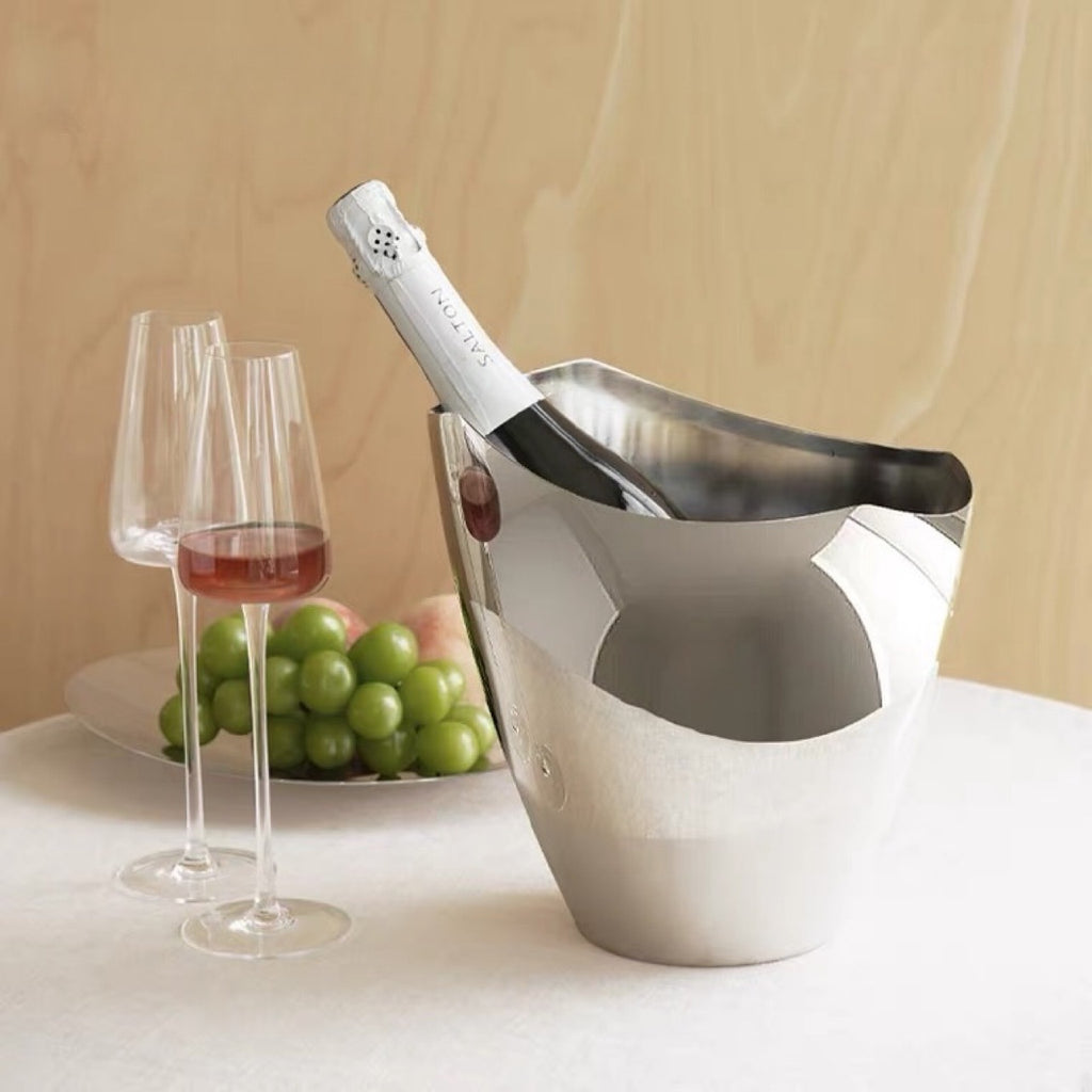 0 | KOMFORTEECH现代极简不锈钢冰桶香槟冰镇桶葡萄酒冰酒桶样板间摆