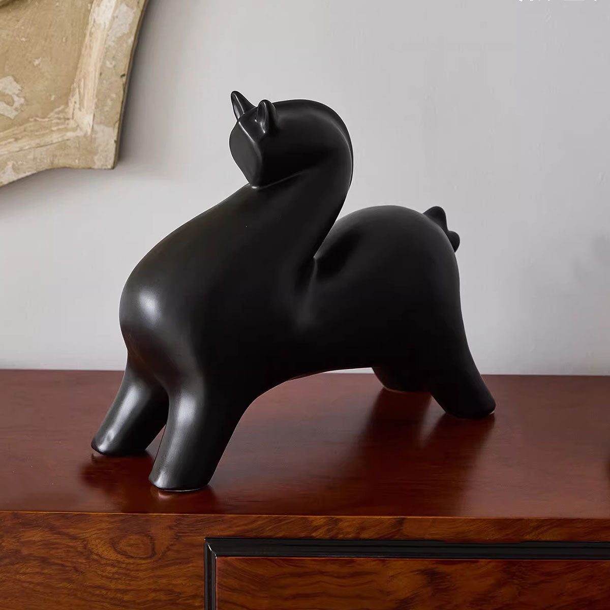 0 | 陶瓷唐马摆件客厅玄关酒柜桌面装饰品陶瓷马创意摆件生肖马摆设