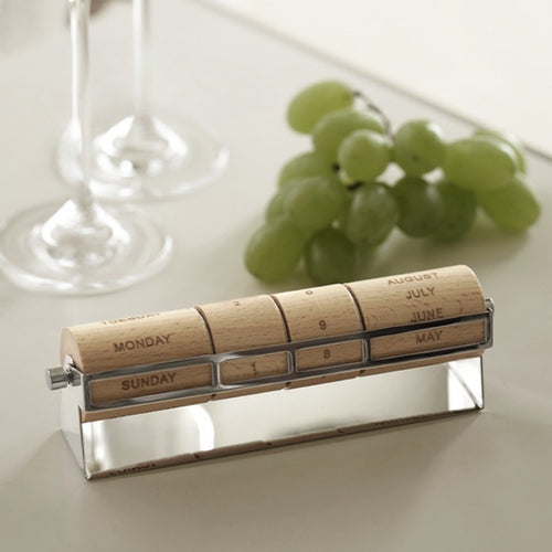 0 | 北欧简约木质日历摆件办公室桌面装饰品创意客厅家居饰品生日礼物