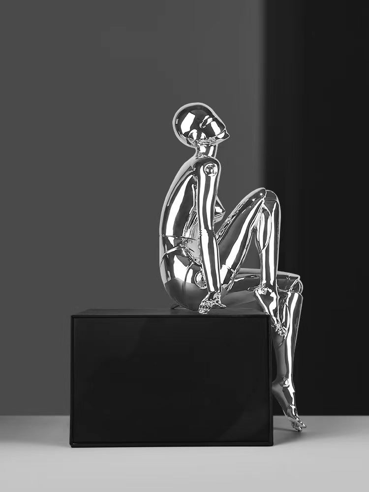 0 | 空山基摆件柜子装饰机械女神人物雕塑桌面摆设玄关饰品精致居家