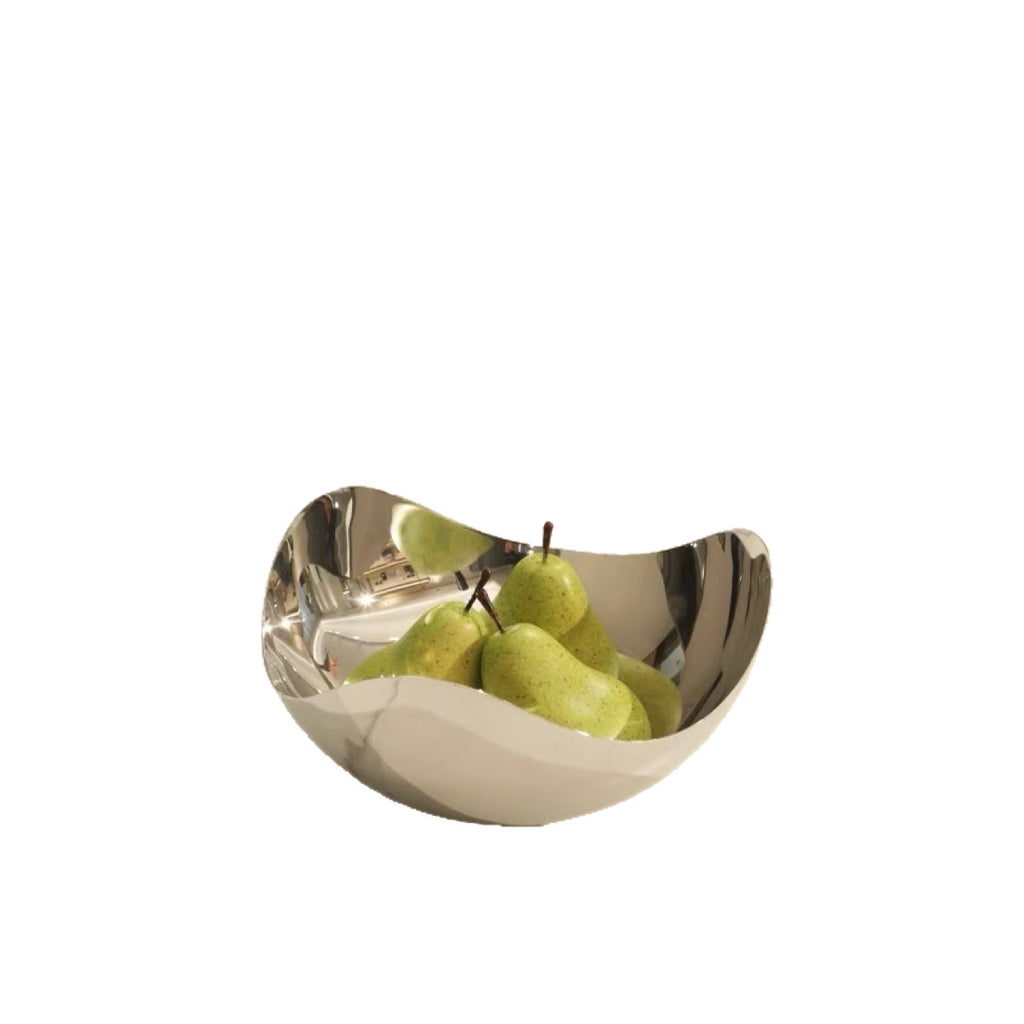 0 | 北欧轻奢不锈钢高档轻奢水果盘果盘家用客厅茶几乔迁新居装饰摆件