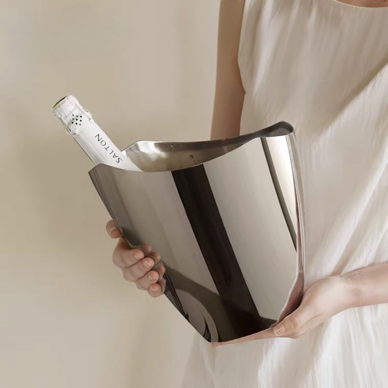 0 | KOMFORTEECH现代极简不锈钢冰桶香槟冰镇桶葡萄酒冰酒桶样板间摆