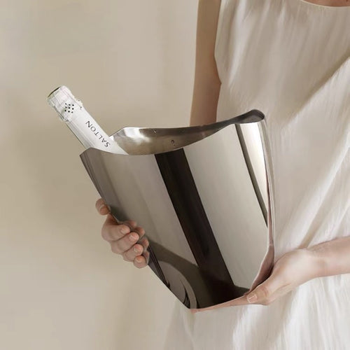 0 | KOMFORTEECH现代极简不锈钢冰桶香槟冰镇桶葡萄酒冰酒桶样板间摆