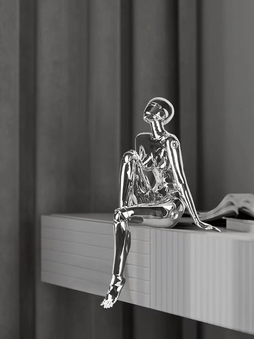 0 | 空山基摆件柜子装饰机械女神人物雕塑桌面摆设玄关饰品精致居家