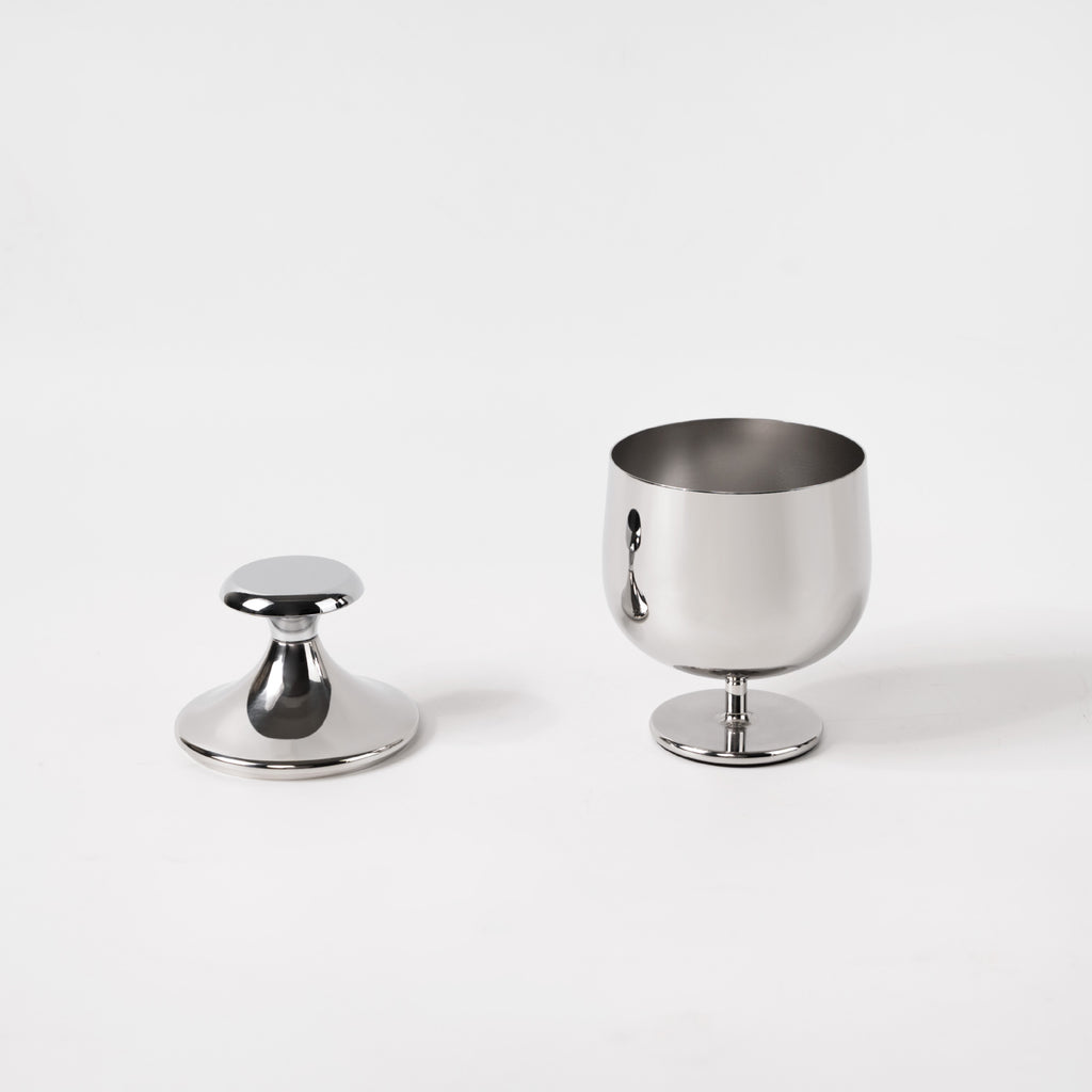 0 | 现代简约不锈钢糖罐储物罐创意摆件工艺品桌面装饰品厨房陈设