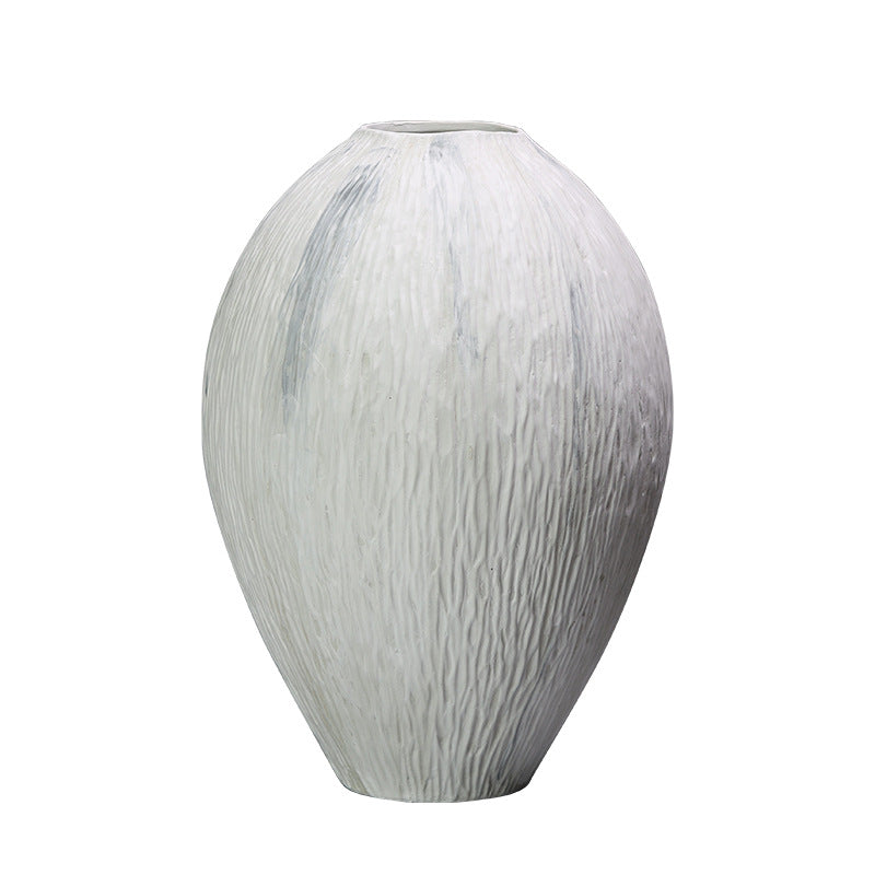 0 | Best west 白色陶瓷大肚哈密瓜花瓶陶罐家居客厅高级感新中式软装