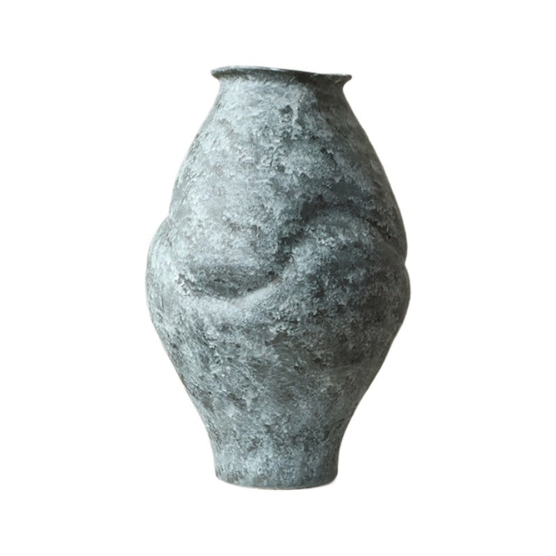 0 | 侘寂瓶景德镇陶瓷花器中式摆件插花陶罐复古小众花器粗陶落地瓷瓶