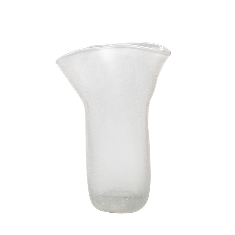 0 | Best west 创意日式本白色磨砂高档玻璃花瓶摆件家居装饰品花器