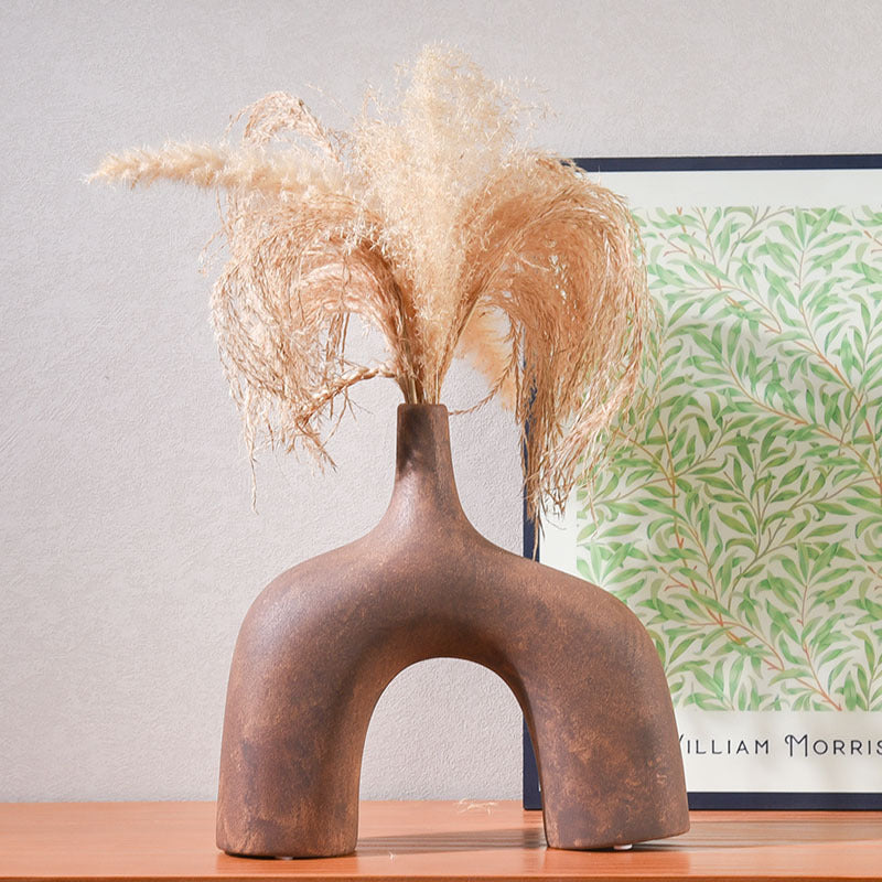 0 | 陶瓷花瓶侘寂风家居装饰饰品ins高级感插花花器中古风摆件摆设品