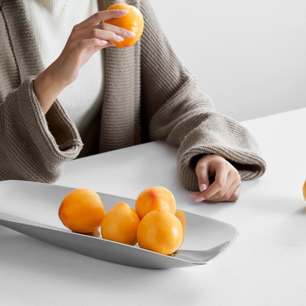 0 | KOMFORTECH科弗德不锈钢水果盘创意茶几客厅点心果盘摆欧式风格