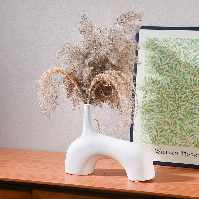0 | 陶瓷花瓶侘寂风家居装饰饰品ins高级感插花花器中古风摆件摆设品