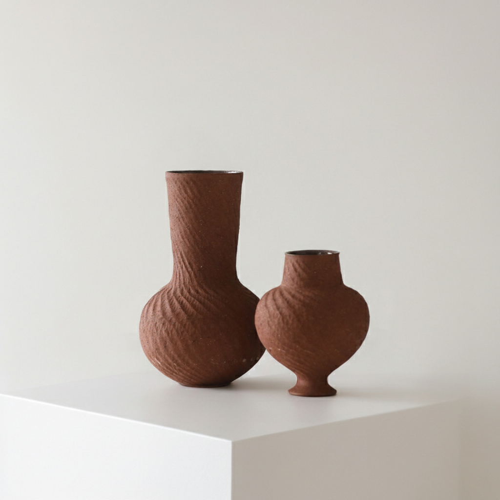 0 | Best west 大丹陶瓷设计师正品花瓶摆件客厅插花瓶新中式粗陶花器