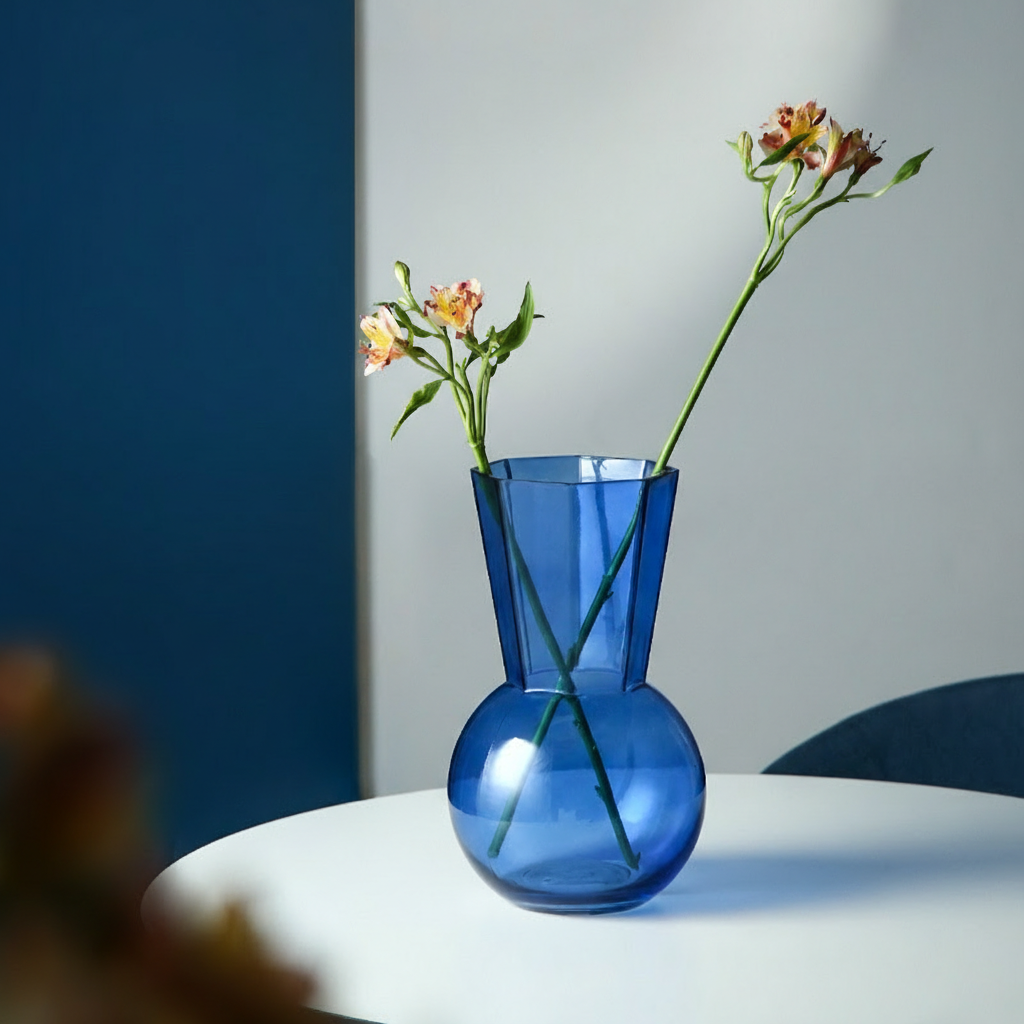 0 | Best west 彩色大肚透明水培玻璃花瓶创意ins家居客厅装饰插花器