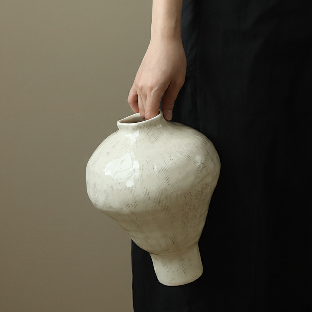 0 | 正品大丹陶瓷花瓶设计师手工花器景德镇创意摆件插花器皿艺术小众