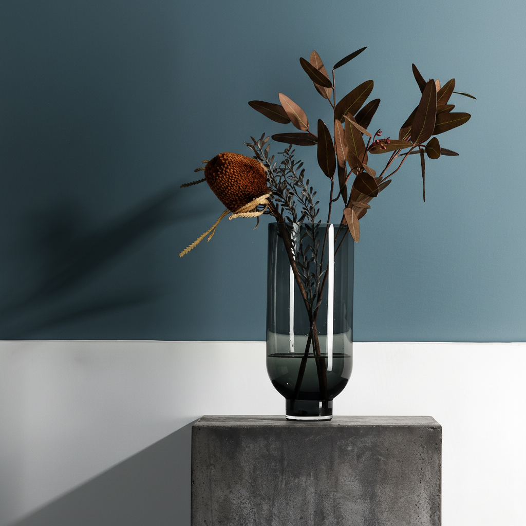 0 | Best west 简约透明直筒高脚玻璃花瓶摆件 ins风家居软装饰品花器