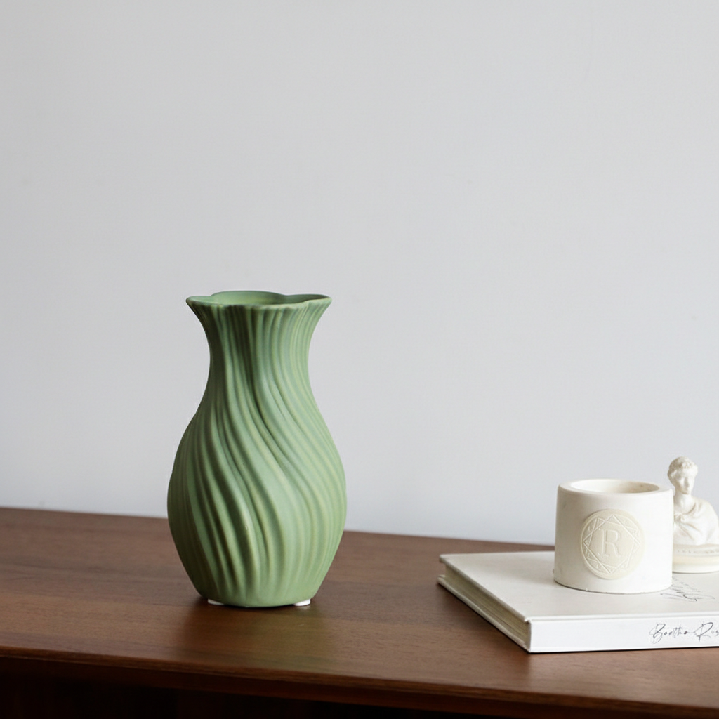 0 | Best west 简约北欧莫兰迪陶瓷花瓶摆件 ins风花插玄关装饰品花器