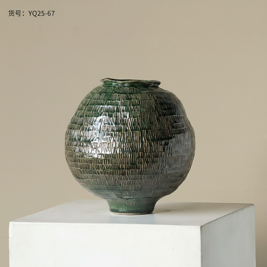 5963488565910 | Size:花器深邃绿小