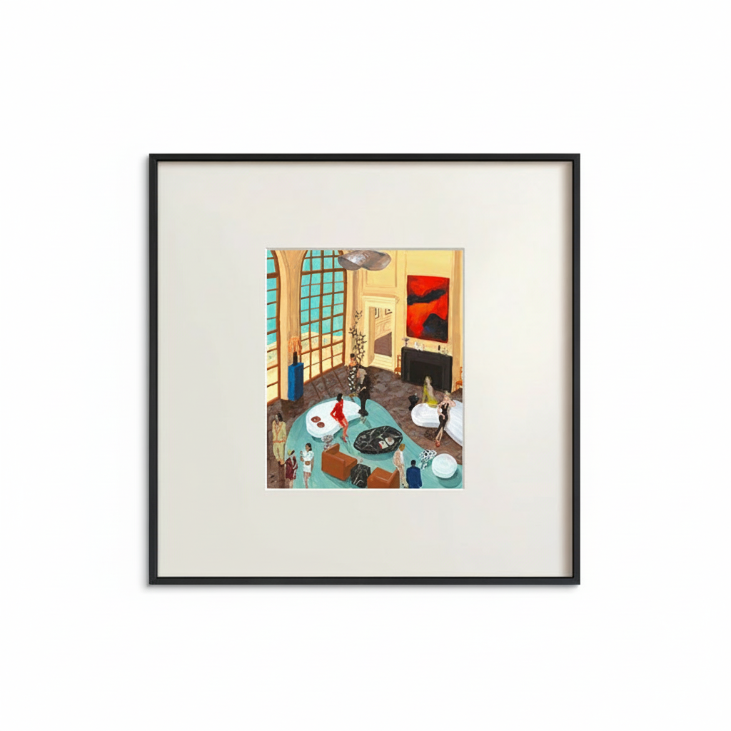 6202516263028 | Spec:D款 | Size:30*30（铝合金框+油画布+精切卡纸）