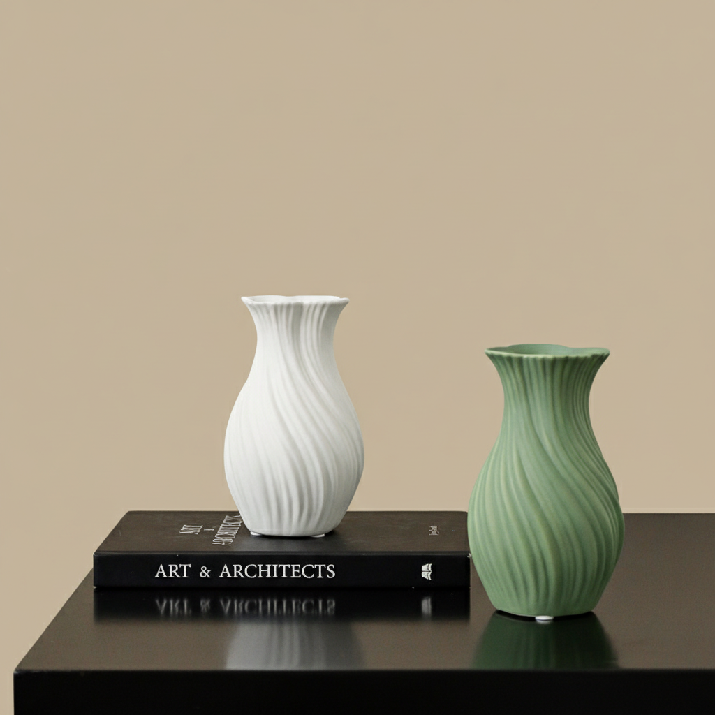 0 | Best west 简约北欧莫兰迪陶瓷花瓶摆件 ins风花插玄关装饰品花器